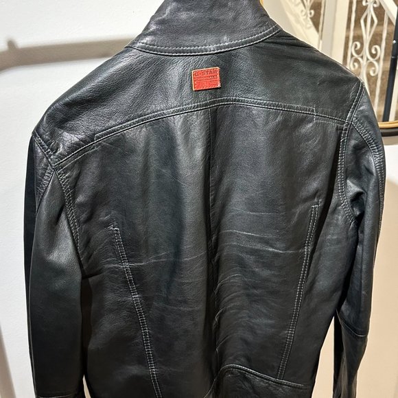 G-Star JSF Black Leather Jacket - Picture 2 of 7